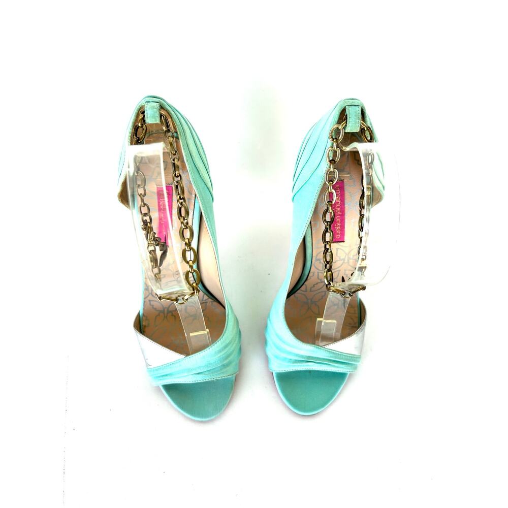Vintage Y2K Ungaro Butterfly Charm Anklet Chain Heels Green Fairy 39.5 US 9.5 - Picture 5 of 14